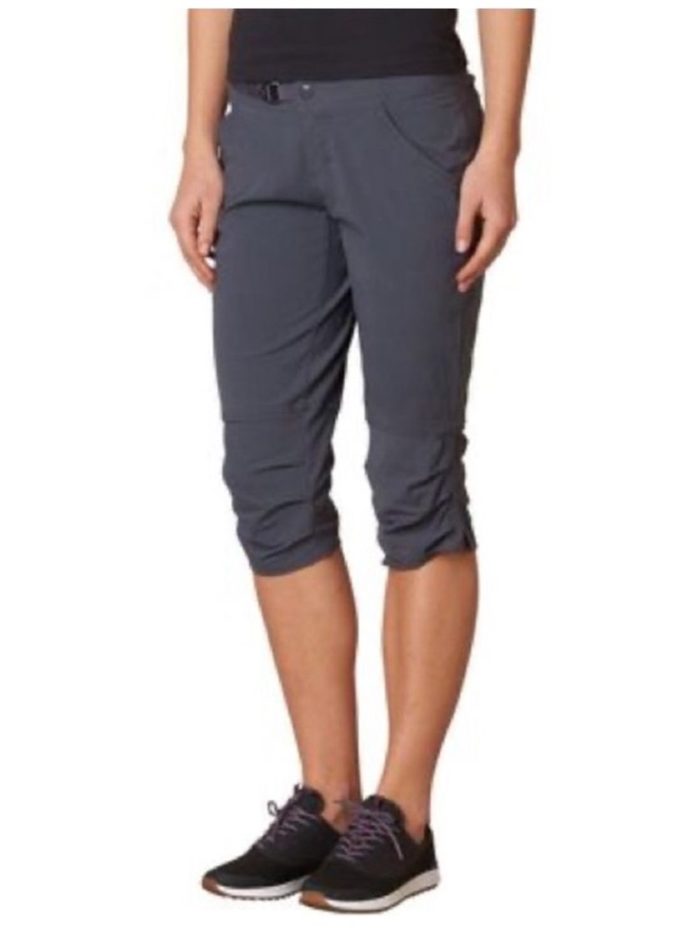 PrAna Coal Grey Jasmine Knicker 3/4 Capri Pant Hiking Outdoor Adventure